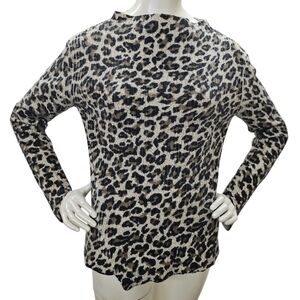 Generation Love Sweater Womens XS Leopard Print Wool Cashmere Asymmetrical